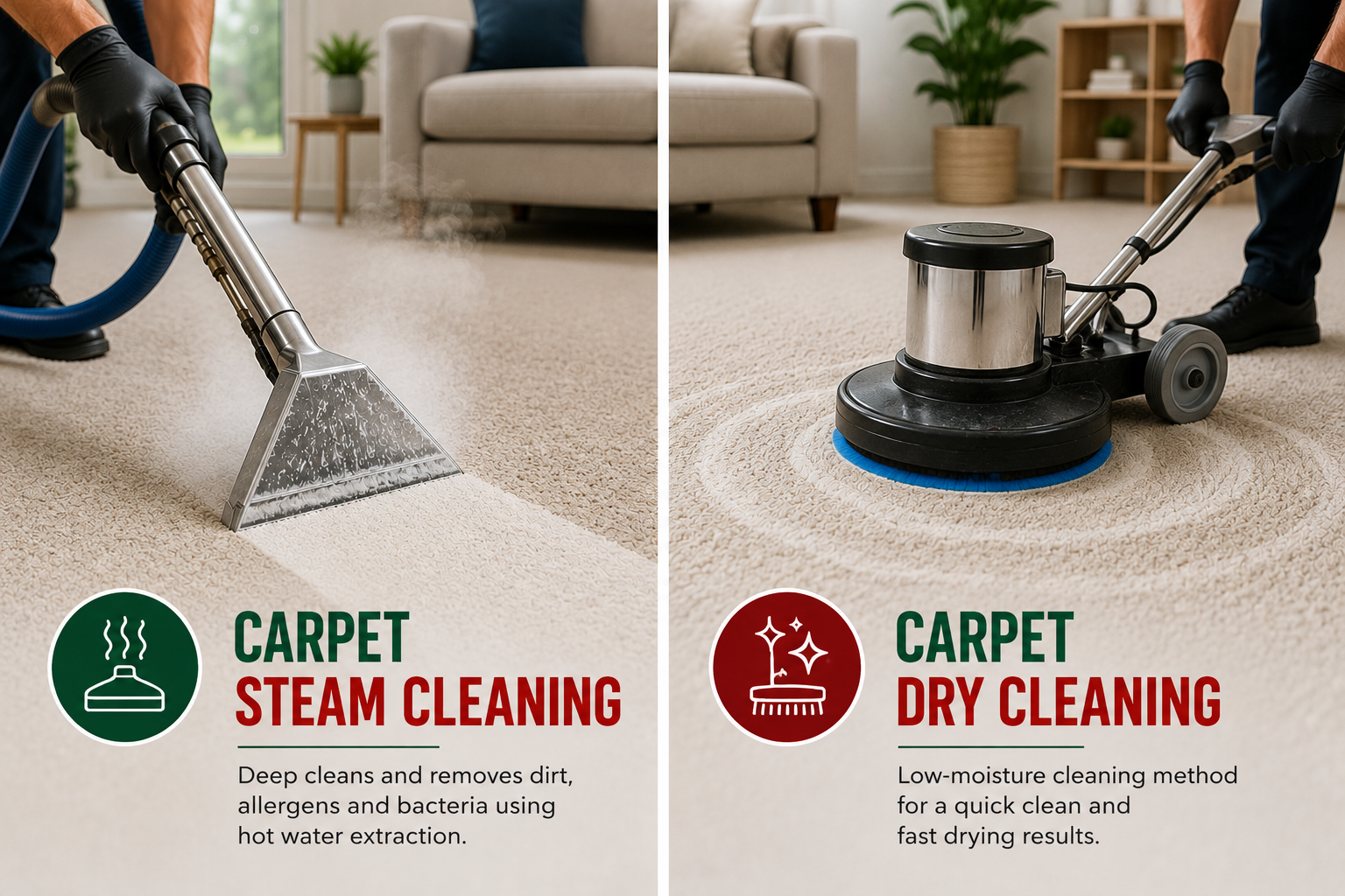 Professional carpet dry cleaning in Melbourne